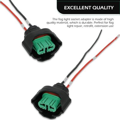 H11 H8 881 Female Adapters Wiring Harness Sockets, 4-Inch Wire Pigtails for Fog Lights Retrofit, Fog Light Socket Modification Connector, Universal for Most Cars (Black) - Image 6