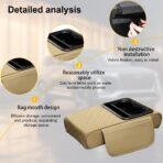 Mandark Car Center Console Armrest Pillow, Leather Memory Foam Auto Arm Rest Box Cover with Storage Bag, Waterproof Automotive Interior Elbow Protector Accessories, Universal Fit (Beige) - Image 3
