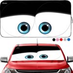 Gven Windshield Sun Shade Universal Fit for Car Window Sunshades Cover Automotive Interior Sun Protector Accessories for Compact& Midsize Sedan,Com& Subcompact SUV,Small Pickup,Wagon (Black, S)