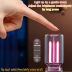 1 Pack Car LED Lights Interior, USB Light for Car Decor & Bedroom, Touch Dimmable Ambient Lighting, Mini Glass Bottle Night Light for Camping Gifts-Purple - Image 4