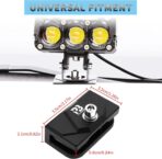 Ditch Light Brackets, 2PCS Hood Mount Light Brackets Universal Adjustable Aluminum Alloy Pillar Hood Led Work Light Pods Mount Bracket Kit for Truck SUV Cars, No Need Drilling - Image 2