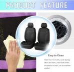 4PCS Cooling Car Seat Covers,Breathable Front Seat Covers with Mesh Construction and Foam Padding,Car Seat Protector to Reduce Back Sweating,Universal Car Interior for Car SUV (Black) - Image 4