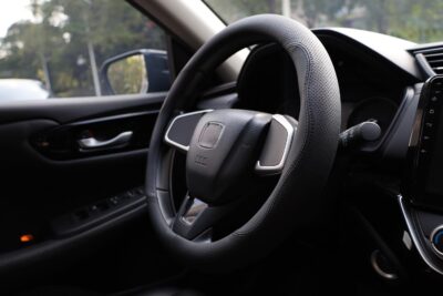 XHRING Car Steering Wheel Cover for Honda Civic Accord CRV HRV Pilot Passport Odyssey Element Insight Fit Ridgeline Clarity City LX EX EXL Si Hatchback Sport Hybrid Touring Accessories, 2026 Black (M) - Image 4