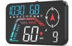 Hud Car Head Up Display G12 with HD LED Display for All Speedometer for All Speedometer Models, with Adaptive Light Sensing