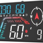 Hud Car Head Up Display G12 with HD LED Display for All Speedometer for All Speedometer Models, with Adaptive Light Sensing