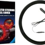 Heated Steering Wheel Cover,15" 12V Steering Wheel Warmer Heated Steering Wheel Protector Cover for Winter Universal,Suitable for Standard Size Cars, Trucks, Vans, SUV1