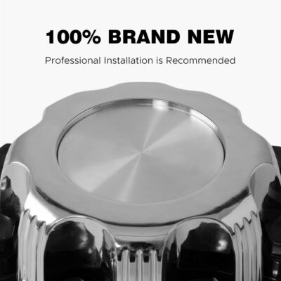 (Set of 4) Chrome Wheel Center Caps 8 Lugs Compatible with Select 16 Inch Van & Truck - Replacement 15039489, 15039488, 9597169, 9597170 - Image 7