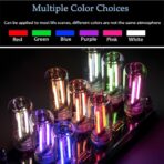 1 Pack Car LED Lights Interior, USB Light for Car Decor & Bedroom, Touch Dimmable Ambient Lighting, Mini Glass Bottle Night Light for Camping Gifts-Purple - Image 3