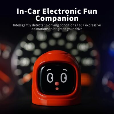Hanll AI Car Robot Dashboard Emotional Expression Dash Companion with 60+ Cute Animated Expressions, Magnetic Mount Easy Installation, Personalized Interior Style Center Console Decoration(Black) - Image 9