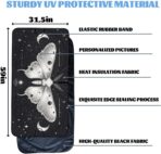 Moth Car Windshield Sunshades Vintage Tarot Sky Moon Stars Witchcraft Front Window Sun ​Shade Blocks UV Rays Sun Visor Protector for Car Sedan Truck SUV Accessories 59" L x 31.5" W - Image 6