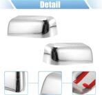 X AUTOHAUX Pair Car Exterior Chrome Plated Power Top Half Mirror Cover Cap for Ford F-150 FX4 XLT 2004-2008 - Image 4