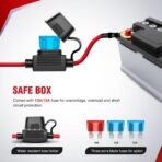 Nilight 16AWG Heavy Duty Wiring Harness Kit - 12V 5PIN Rocker Switch Relay Blade Fuse Socket Connector - Compatible with 9005 9006 9140 9145 HB3 H10 Fog Light Bulbs - Image 2