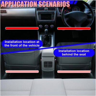 Car LED Strip Light, 12V 24 LED RGB Neon Car Interior Atmosphere Lights with Cigarette Lighter, Auto Under Dash Ambient Night Light Decorative Lamp for Sedan Truck SUV(Ice Blue-Cigar Lighter) - Image 4