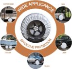 kayme Rv Tire Covers Set of 4, Travel Trailer Camper Truck SUV Motorhome Waterproof Wheel Cover, Sun Rain Snow Protector, Fit 27-29 Inch Tire Diameter/Silver - Image 7