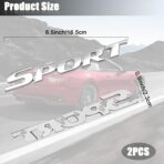 2PCS 3D Metal Sport Emblem for Car, Premium Decals Emblem, Trunk Fender 3D Sticker Modification (Silver) - Image 2