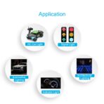 Chanzon 10pcs 5mm LED Pilot Diode Light (5 Colors x 2pcs Diffused Frosted Round Lens) with 8mm Panel Mount 12V Universal Flush Dash Board Indicator Panel Socket Lights for Cars Boats lamp Bulb - Image 6