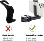 TOOVREN Upgraded 2 Pack Car Headrest Hidden Hook 2 in 1 Car Seat Hooks with Phone Holder for Purse, Backpacks,Toys,and Even Bottle Storage Organizer (Silver) - Image 2