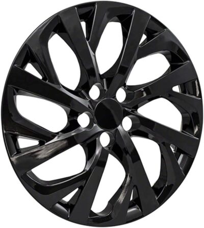 Auto Reflections Set of 4 16" 16 Spoke Wheel Covers for Toyota Corolla LE 2017-2019 - Gloss Black - Image 2