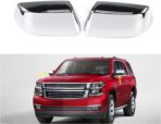 AUCERAMIC Chrome Mirror Cover Caps Compatible with 2015-2019 Chevy Tahoe Suburban GMC Yukon/Yukon XL (2 Pcs Chrome Side View Mirror Covers Replacement)