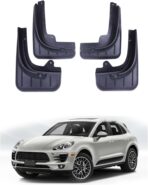 Car Mud Flaps for Porsche Macan 2014-2025 Custom Fit Splash Guards Fender Flares Front Rear Mud Guards Protects Vehicle from Dirt Rocks & Snow