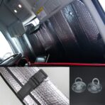 Car Windshield Sunshade-Thicken 5-Layer Bubble Block Heat and Sun UV Rays,Front Windshield Sun Shade- Keeps Your Vehicle Cool - 58 x 27.5 Inch (Sliver) - Image 4