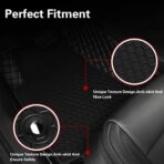 Car Rubber Floor Mat for Honda CRV CR-V 5th Generation 2017-2022 Custom Fit Full Black Auto Liner Mats All Weather Protection Heavy Duty Odorless - Image 7