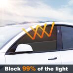 XCBYT Magnetic Car Window Shades 4 Pack - Blackout Side Window Sun Shade for Privacy & Car Camping, 99% UV Blocking Car Window Covers for Side Windows, Heat Protection Travel Shades for SUV Sedan - Image 2