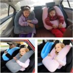 Travel Pillow Cushion for The Back Seat of Car Car Pillow for Kids A Sleeping Artifact Suitable for Long-Distance Travel of Adults and Children Travel Pillow for Kids Pink - Image 4