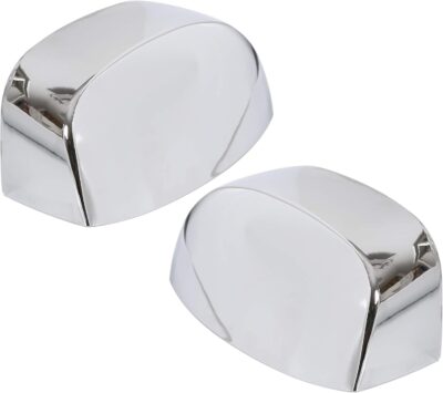 ECOTRIC Chrome Pair Half Mirror Covers Compatible with 2007-2014 Chevy Silverado GMC Sierra Tahoe Avalanche Suburban Yukon Escalade ESV View Upper Mirror Caps Replacement for 25788157 25788156 - Image 3