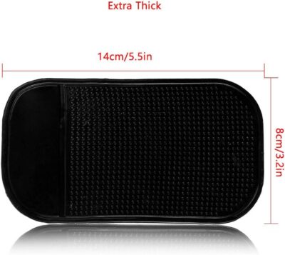 Car Dashboard Non Slip Mat, Bysameyee 5-Pack Anti-Slide Sticky Extra-Thick Dash Pad for Radar Detector, Cell Phone, Keys, Glass, Mirrors, Metal, GPS, Coins - Image 5