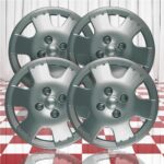 Set of 4 14" Push-on Silver Hubcaps for Toyota Echo 2000-2005