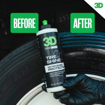 3D Tire Shine Gel – Water-Based, High Gloss Tire Dressing | Non-Greasy, Long Lasting Finish for Rubber, Trim & Vinyl | Easy Gel Application | Car Detailing |16 oz - Image 2