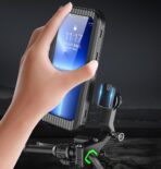 Detachable Motorcycle Waterproof Phone Holder Bike Phone Mount (with Hanging Rope) ，Base for iPhone Series and More 4.0" – 7.0" Cellphone (Rear View Mirror) - Image 3