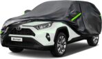 SUV Car Cover for Toyota RAV4, Custom Fit Waterproof All Weather Full Exterior Cover Rain Snow UV Protection Cover with Door Zipper