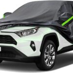SUV Car Cover for Toyota RAV4, Custom Fit Waterproof All Weather Full Exterior Cover Rain Snow UV Protection Cover with Door Zipper