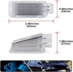 2Pcs Car Interior Bule LED Door Courtesy Light Fit for Volkswagen, Porsche for Audi A2 A3 A4 A5 A6 A7 S3 S4 S5 S6 Q5 Q7 TT Glove Box Footwell Light Luggage Trunk Lamp - Image 6