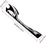 TOMALL 2Pcs 82'' Wave Flame Graphics Car Body Side Stickers Flame Racing Sports Stripe Decals for Car Universal Vinyl Waterproof Decal Decoration Accessories for Truck SUV Off-Road Vehicles (Black) - Image 2