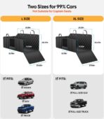 Wigoo Dog Car Seat Cover for Back Seat, 450lbs Hardbottom Dog Hammock, Waterproof & Anti-Scratch Backseat Protector for 1-4 Large/Medium Dogs, Seat Extender for SUV Medium Truck, Size-L, Black - Image 6