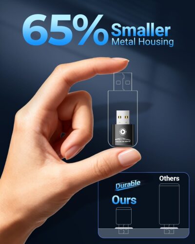 Wireless CarPlay Adapter for Apple iPhone（2026 Upgraded） Mini Design, Converts Factory Wired to Wireless Adapter for CarPlay, Plug and Play, Auto Connect Fast and Stable(Black) - Image 4