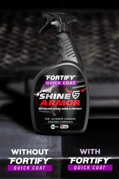 Car Wax Spray and Ceramic Coating for Cars - 3 in 1 Waterless Car Wash and Detailing - Quick Effect Coating Agent for Car - High Gloss Car Coating Spray, Shiny Car Stuff by Shine Armor - 24FlOz - Image 4