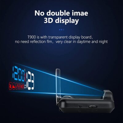Universal Car HUD Head Up Display T900, with Satellite Clock, Single Driving Time and Single Driving Distance, Work for All Vehicles - Image 3
