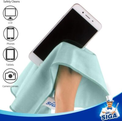 MR.SIGA Ultra Fine Microfiber Cloths for Glass, Pack of 12, 35 x 40cm 13.7" x 15.7" - Image 4