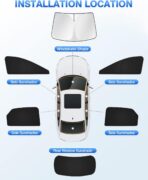 Sunshades for 2016-2022 Lexus RX Accessories Windshield Sun Shade Side Rear Window Shade Cover Sun Visor Shield Privacy Protection for Camping Keep Vehicle Cool Black 6PCS - Image 6