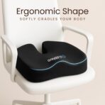 Sleepavo Office Chair Cushion - Seat Cushion for Tailbone Pain Relief - Butt Pillow for Coccyx, Sciatica, and Lower Back Pain - Orthopedic Chair Pad for Lumbar Support in Office Desk, Car, Airplane - Image 4