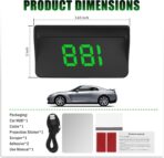 GPS Heads up Display for Cars with HD Large Font,USB Plug & Play Digital Speedometer for Car with Adjustable Brightness,Universal Car HUD Head up Display for Speed Displays - Image 2