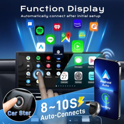 Wireless CarPlay Adapter Carlinkit MINI Ultra3│Plug & Play Convert Wired Carplay to wireles s CarPla y│Convert Wired Android AUTO to wireles s Androi d Auto│for OEM CarPla-y & OEM Android AUT-o Cars - Image 7