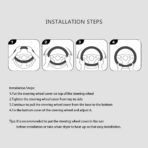 YOGURTCK Diamond Soft Leather Anti-Slip Steering Wheel Cover with Bling Bling Crystal Rhinestones, Universal 15 Inch for Women Girls, Fit Vehicles, Sedans, SUVs, Vans, Trucks - Black - Image 7