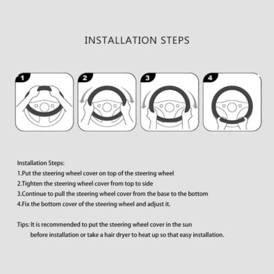 YOGURTCK Diamond Soft Leather Anti-Slip Steering Wheel Cover with Bling Bling Crystal Rhinestones, Universal 15 Inch for Women Girls, Fit Vehicles, Sedans, SUVs, Vans, Trucks - Black - Image 7