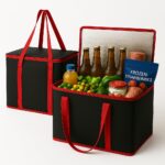 musbus 2Pk Trunk Organizer for Car Insulated Reusable Grocery Bags, Collapsible Cooler Bag for Groceries, Heavy Duty Large Insulated Bag (Large, Charcoal Black)