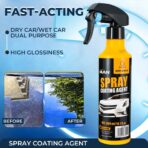 NUAN 300ml Car Coating Spray Kit, Nano Hydrophobic Ceramic Coating, Easy-to-Spray Auto Paint Protection, Includes Microfiber Cloth for Vehicle Shine & Protection - Image 7